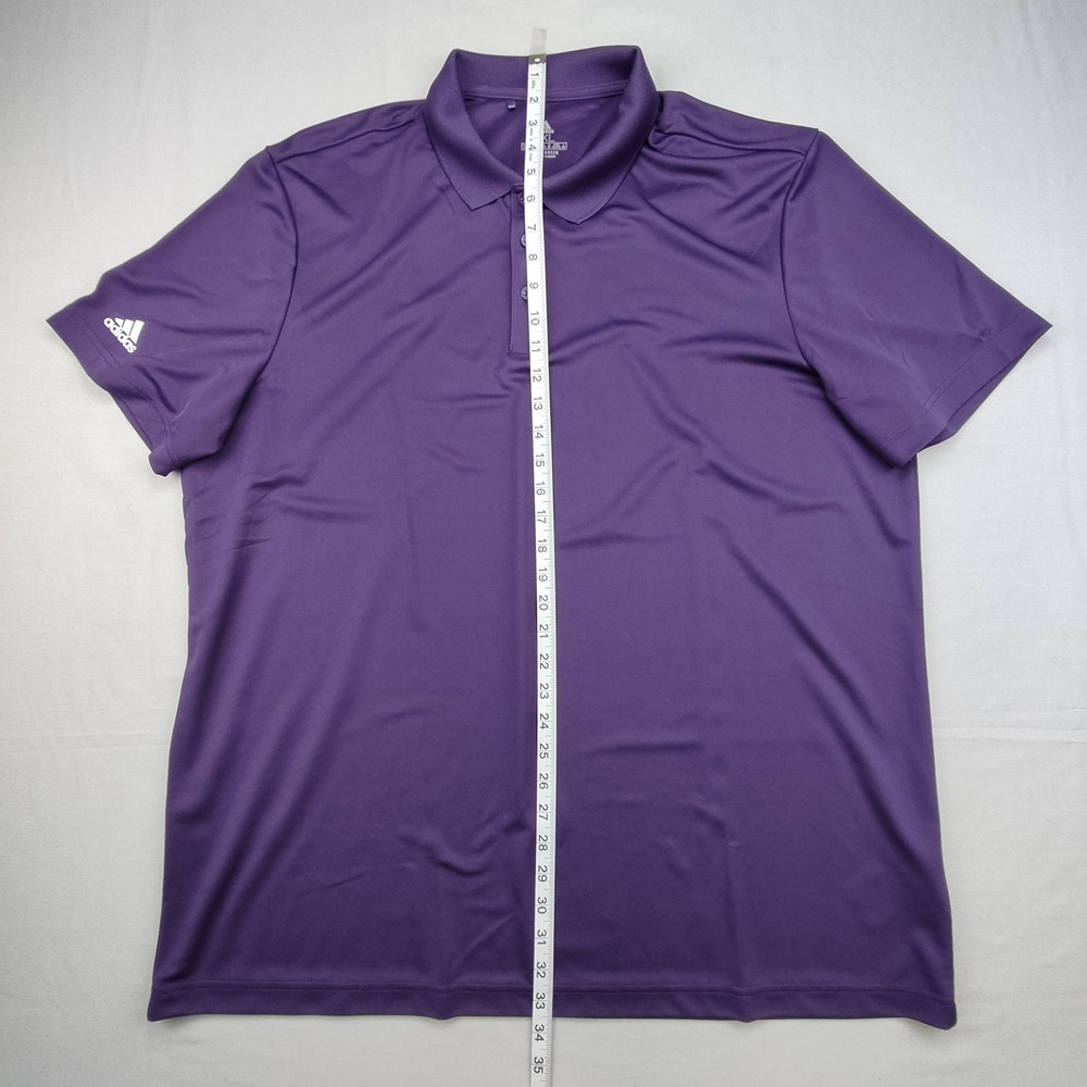Adidas Polo Shirt Mens 2XL Purple Primegreen Golf Performance Short Sleeve - Picture 5 of 6